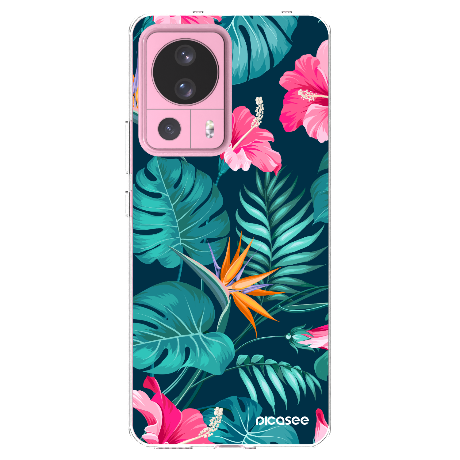 Picasee διαφανής θήκη σιλικόνης Xiaomi 13 Lite - Pink Monstera