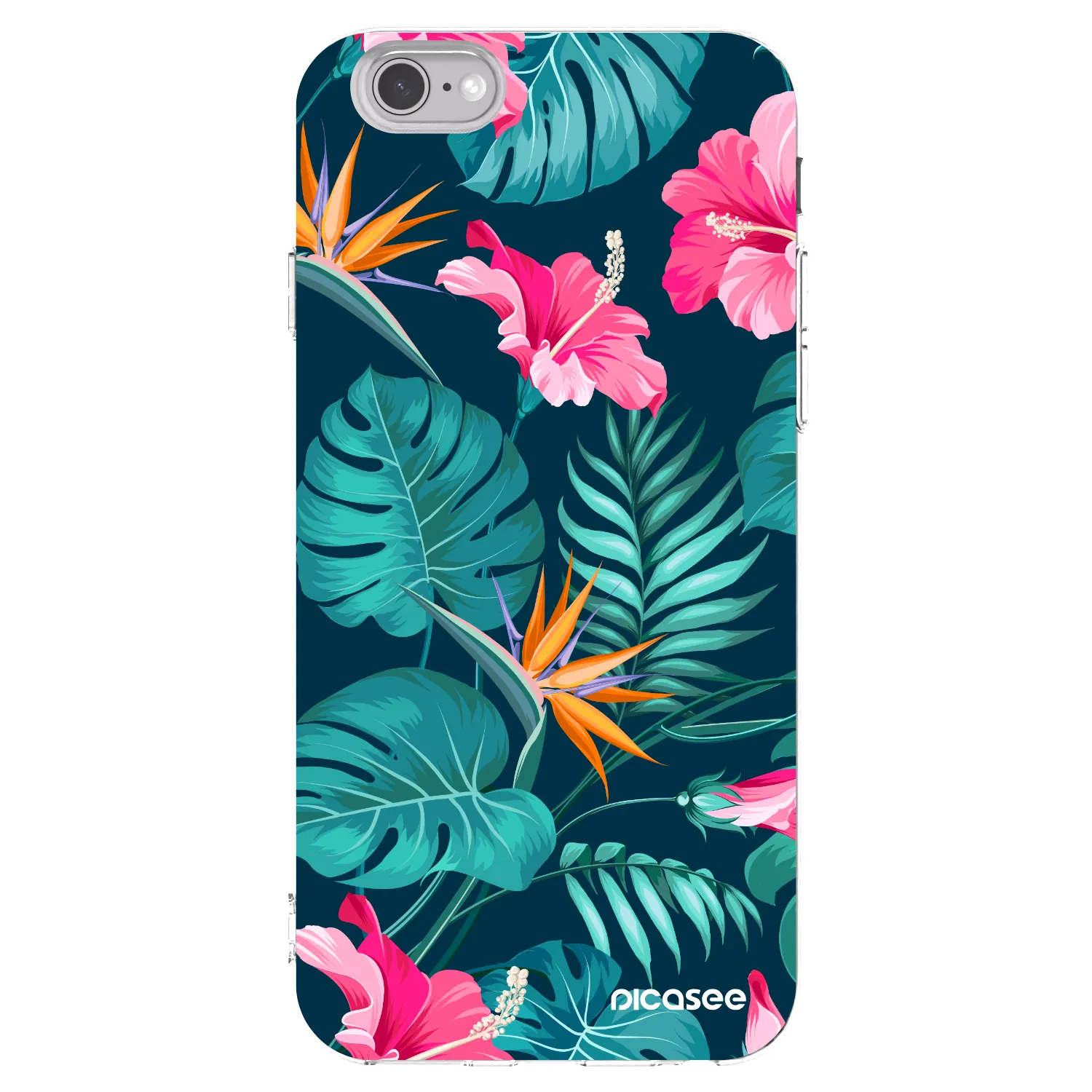 Picasee διαφανής θήκη σιλικόνης Apple iPhone 6/6S - Pink Monstera
