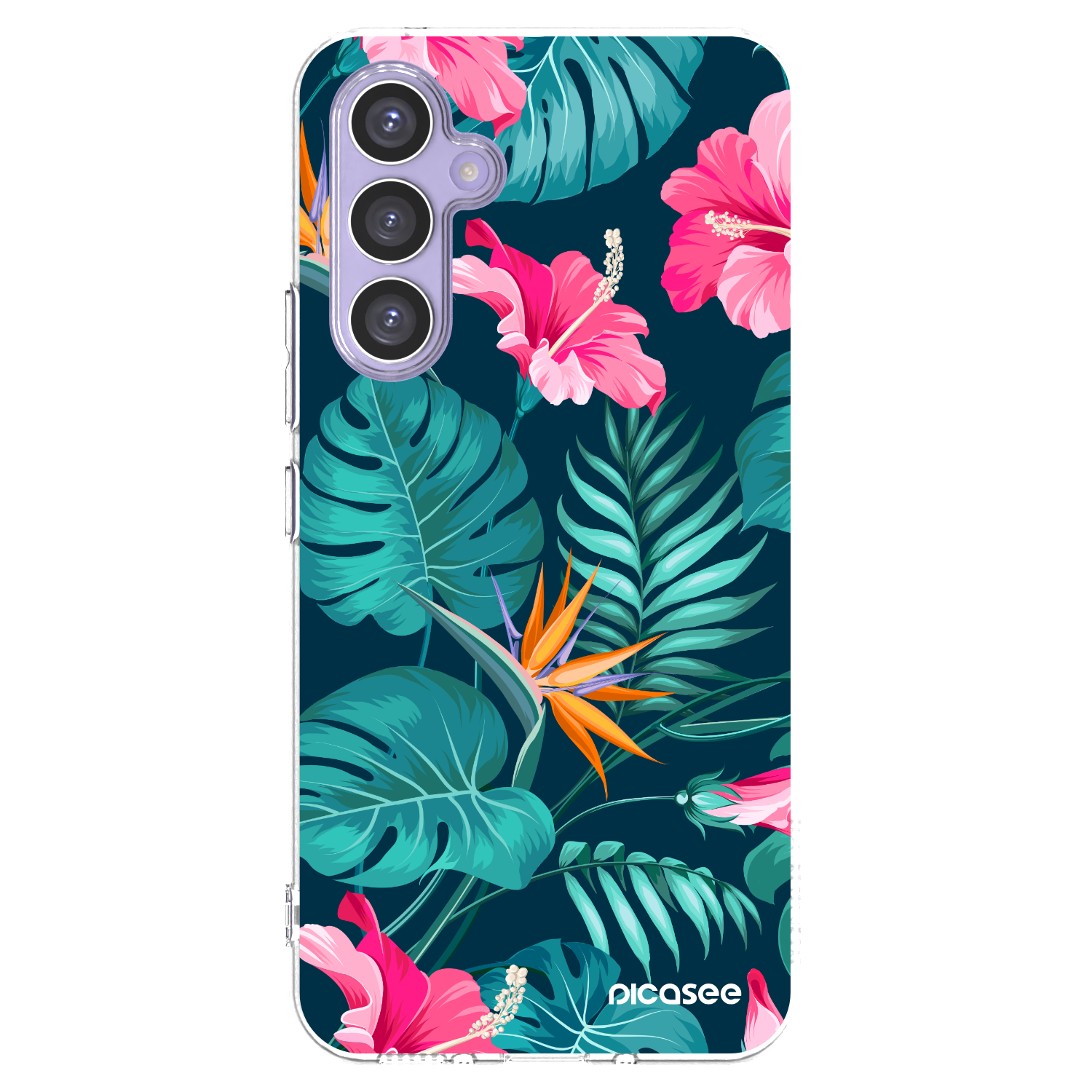 Picasee διαφανής θήκη σιλικόνης Samsung Galaxy A54 5G A546B - Pink Monstera