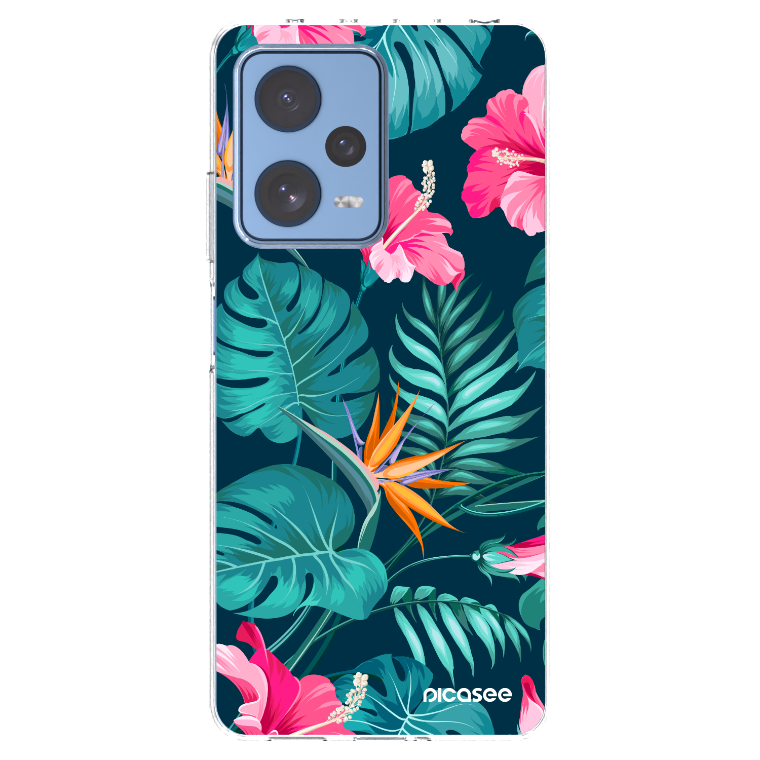 Picasee διαφανής θήκη σιλικόνης Xiaomi Redmi Note 12 Pro 5G - Pink Monstera