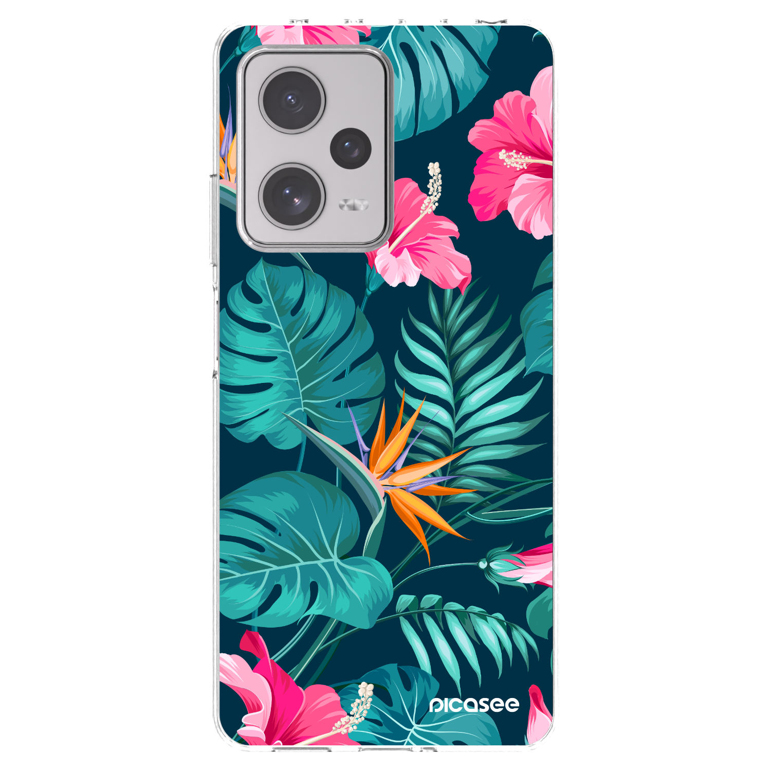 Picasee διαφανής θήκη σιλικόνης Xiaomi Redmi Note 12 Pro+ 5G - Pink Monstera
