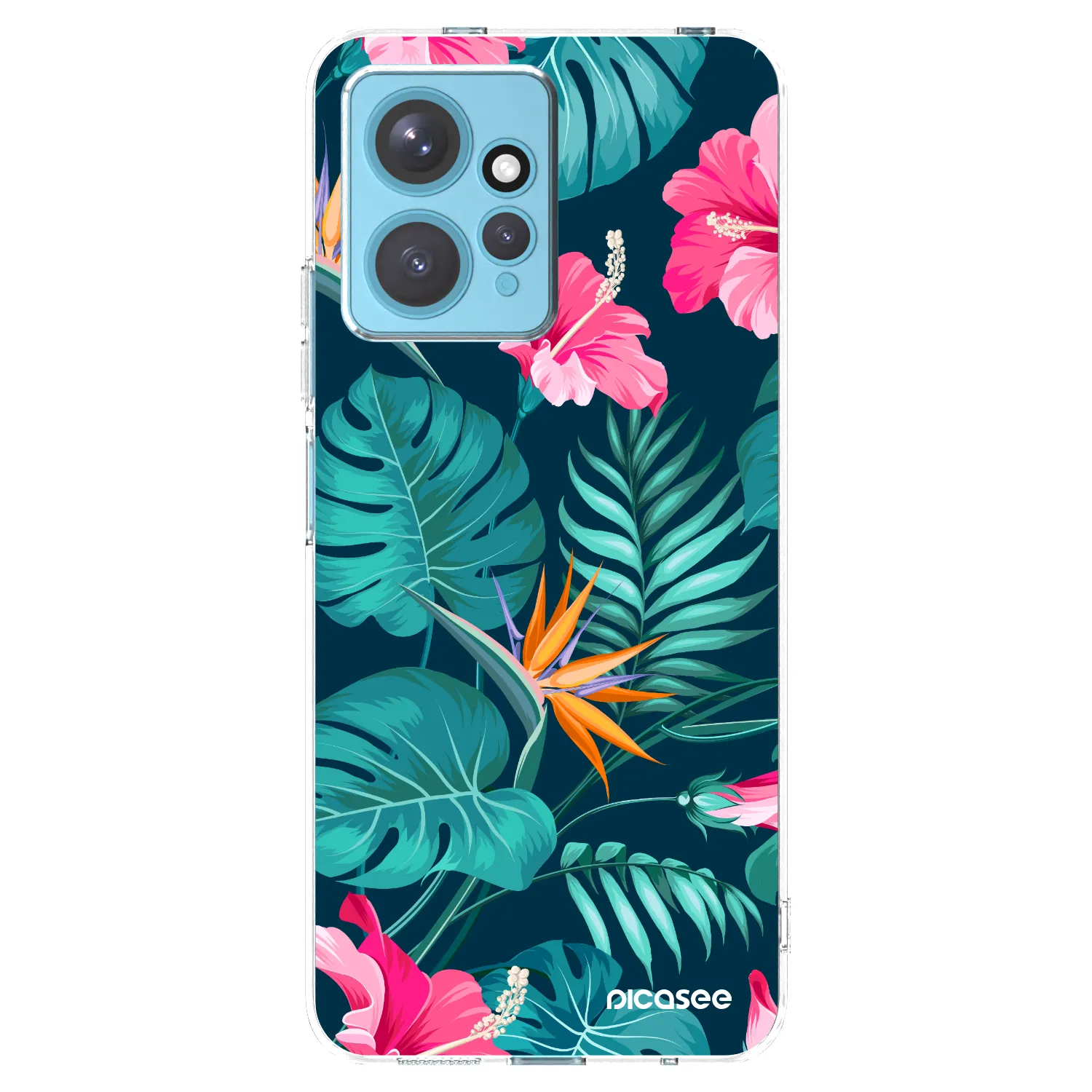 Picasee διαφανής θήκη σιλικόνης Xiaomi Redmi Note 12 4G - Pink Monstera