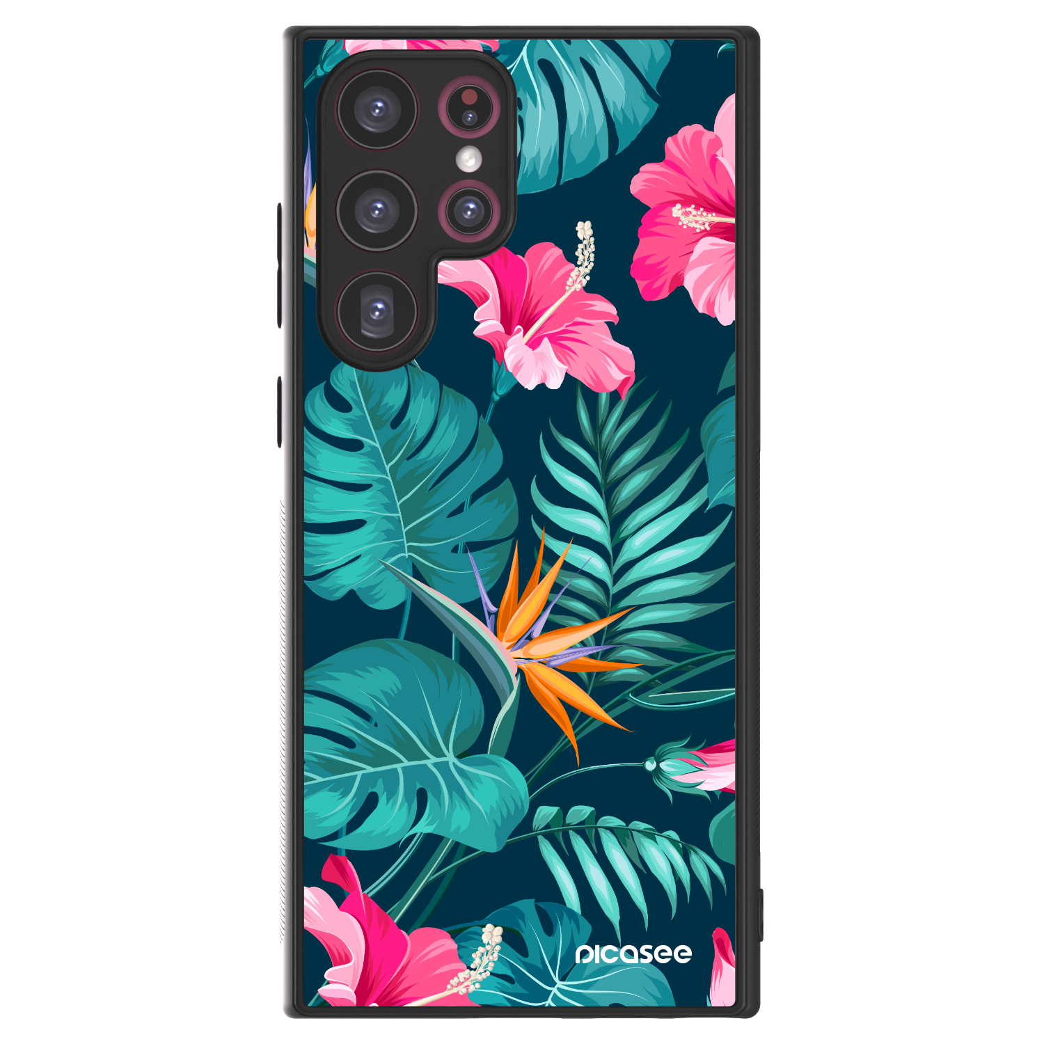 Picasee ULTIMATE CASE PowerShare για Samsung Galaxy S22 Ultra 5G - Pink Monstera