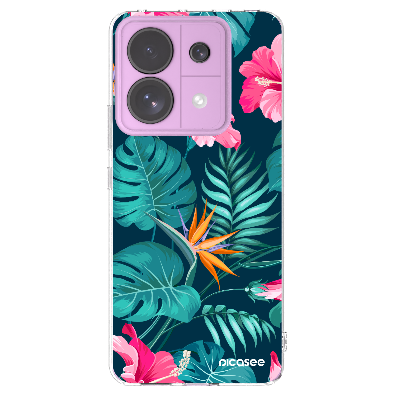 Picasee διαφανής θήκη σιλικόνης Xiaomi Redmi Note 13 Pro 5G - Pink Monstera