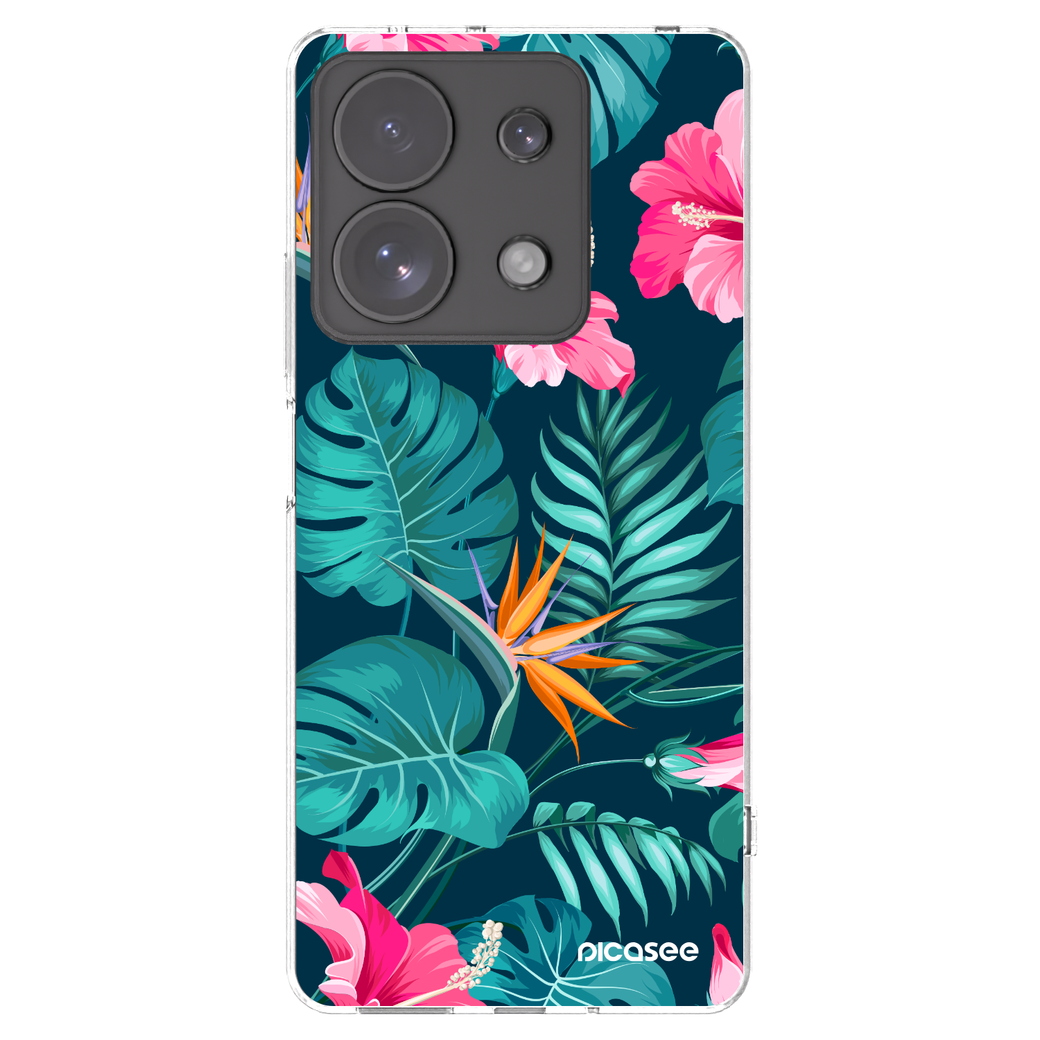 Picasee διαφανής θήκη σιλικόνης Xiaomi Redmi Note 13 Pro 4G - Pink Monstera