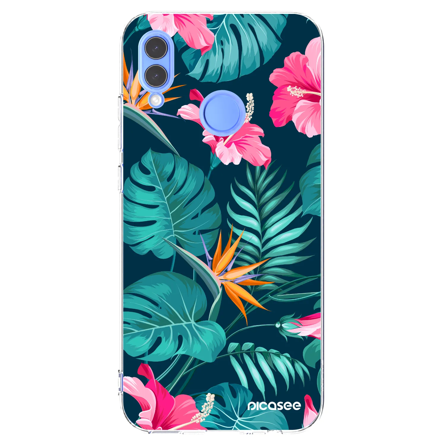 Picasee διαφανής θήκη σιλικόνης Huawei P Smart 2019 - Pink Monstera