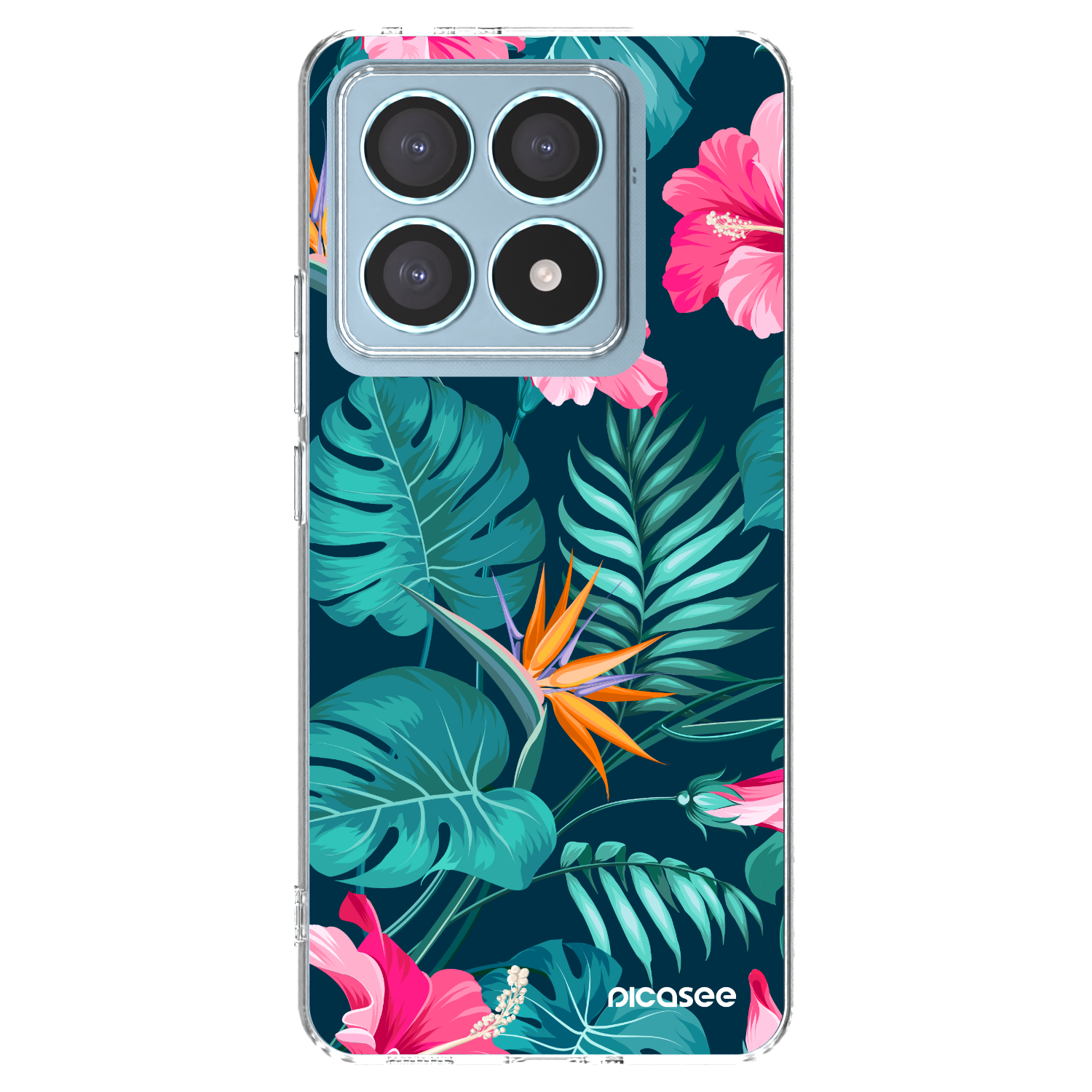 Picasee διαφανής θήκη σιλικόνης Xiaomi 14T Pro - Pink Monstera