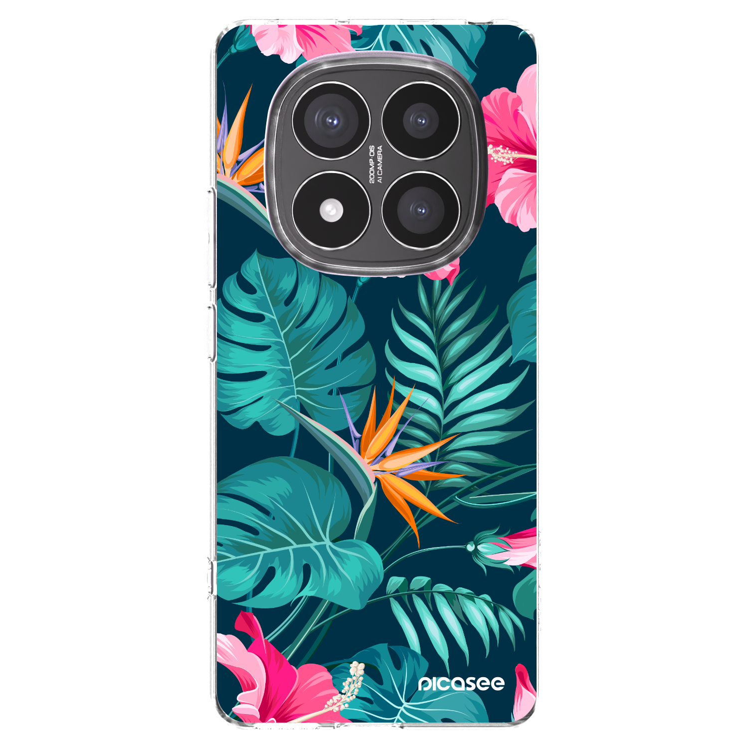 Picasee διαφανής θήκη σιλικόνης Xiaomi Redmi Note 14 Pro+ 5G - Pink Monstera