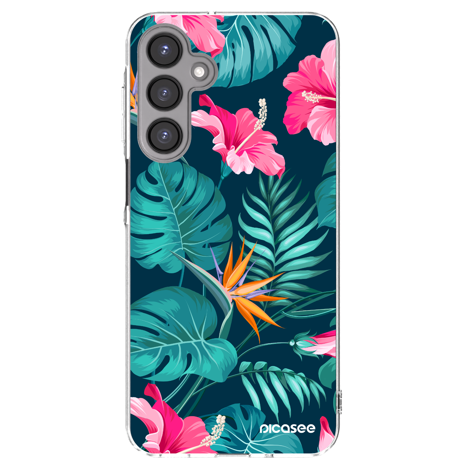 Picasee διαφανής θήκη σιλικόνης Samsung Galaxy A16 5G - Pink Monstera