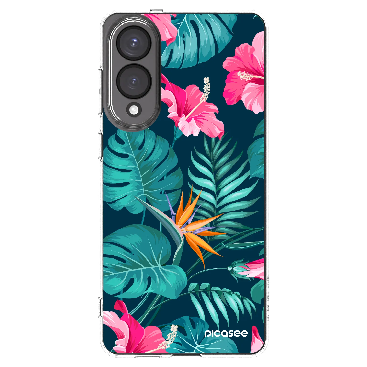 Picasee διαφανής θήκη σιλικόνης Samsung Galaxy S25 Edge 5G - Pink Monstera