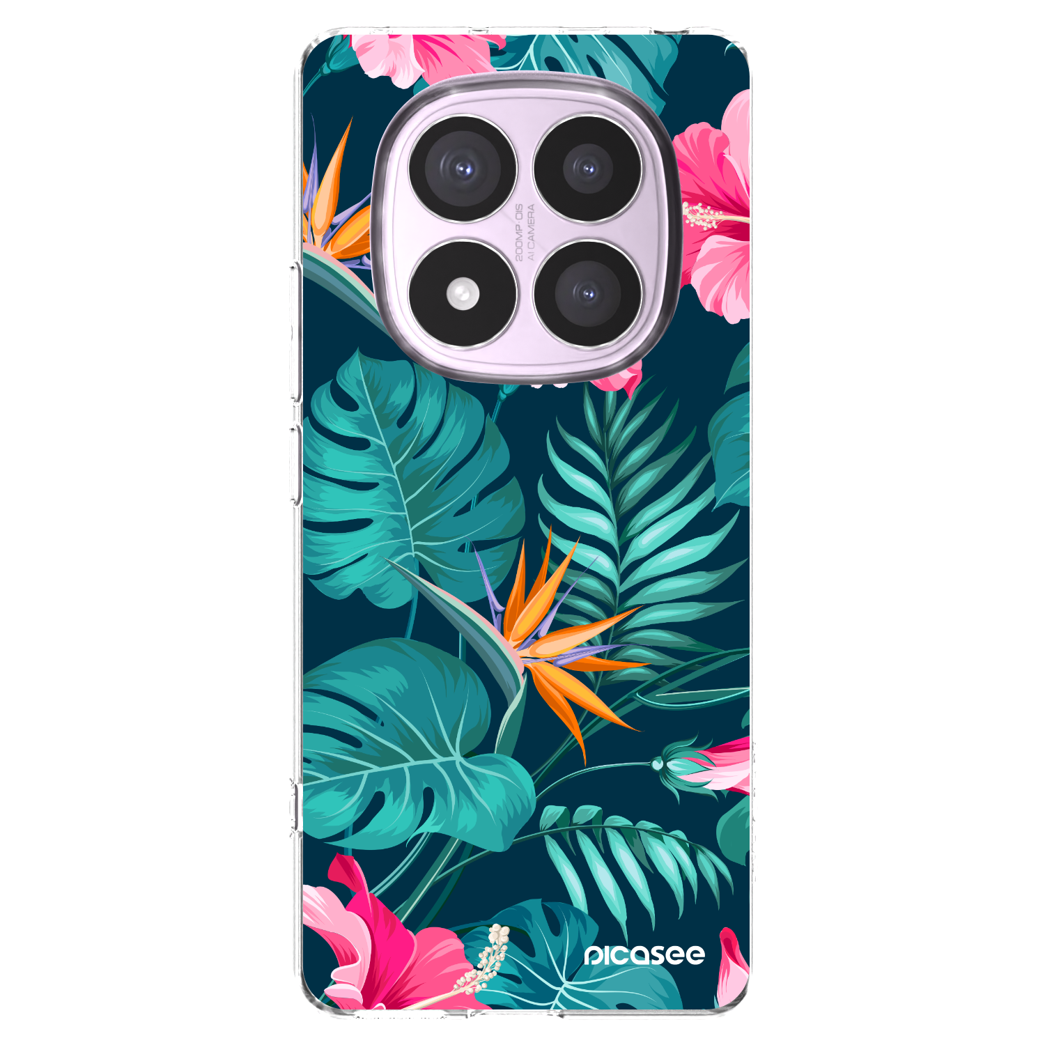 Picasee διαφανής θήκη σιλικόνης Xiaomi Redmi Note 14 Pro 4G - Pink Monstera