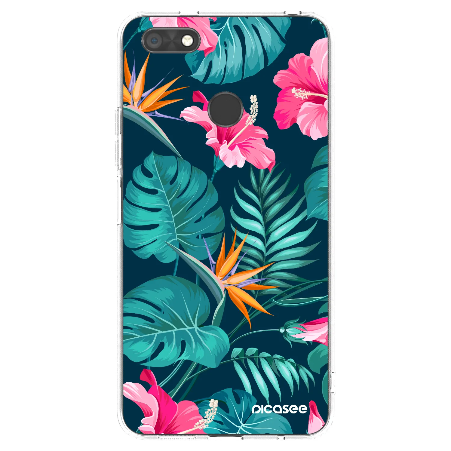 Picasee διαφανής θήκη σιλικόνης Huawei P9 Lite Mini - Pink Monstera
