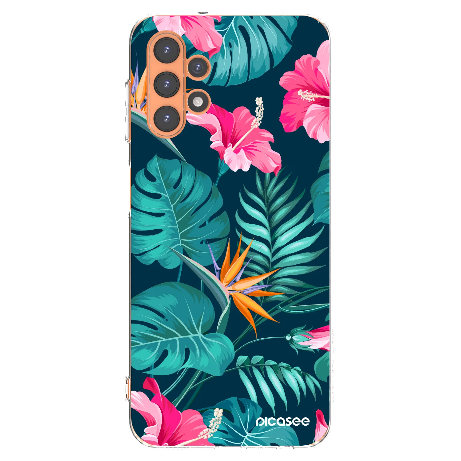 Picasee διαφανής θήκη σιλικόνης Samsung Galaxy A13 5G - Pink Monstera