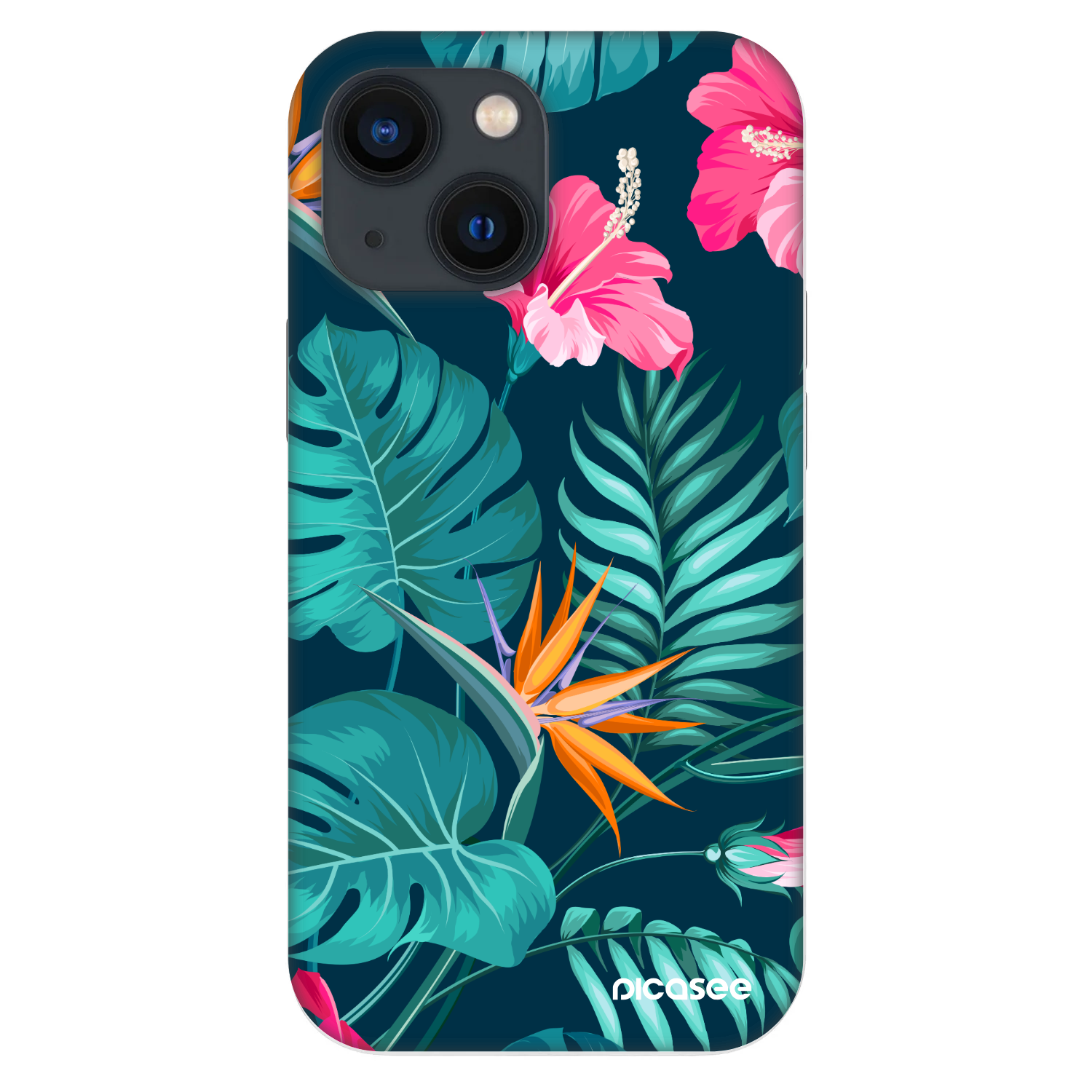 Picasee Fashion Case για Apple iPhone 13 mini - Pink Monstera