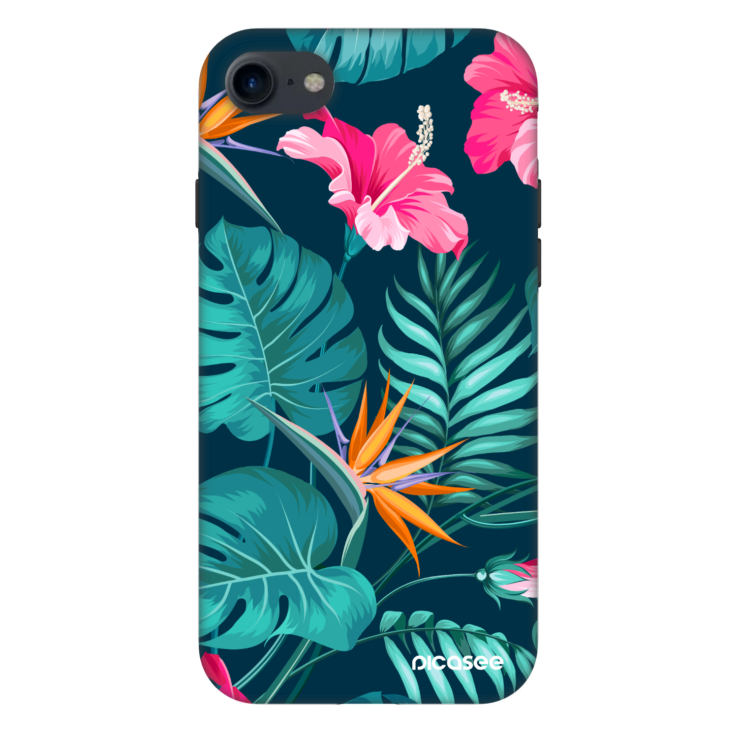 Picasee Fashion Case για Apple iPhone SE 2020 - Pink Monstera