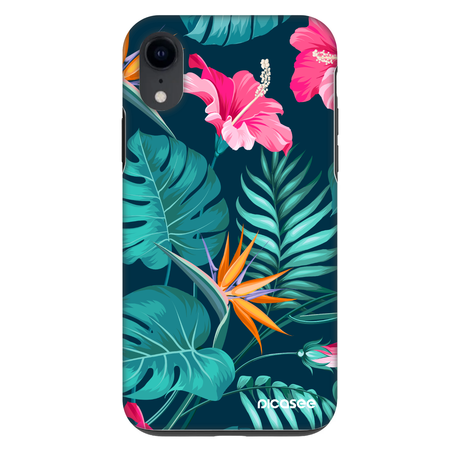 Picasee Fashion Case για Apple iPhone XR - Pink Monstera