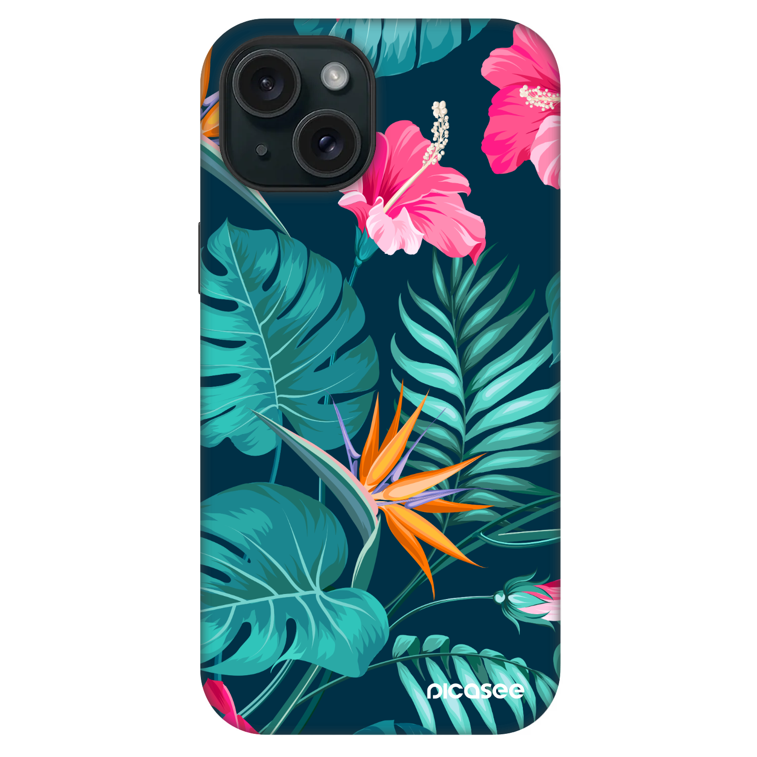 Picasee Fashion Case MagSafe για Apple iPhone 15 - Pink Monstera