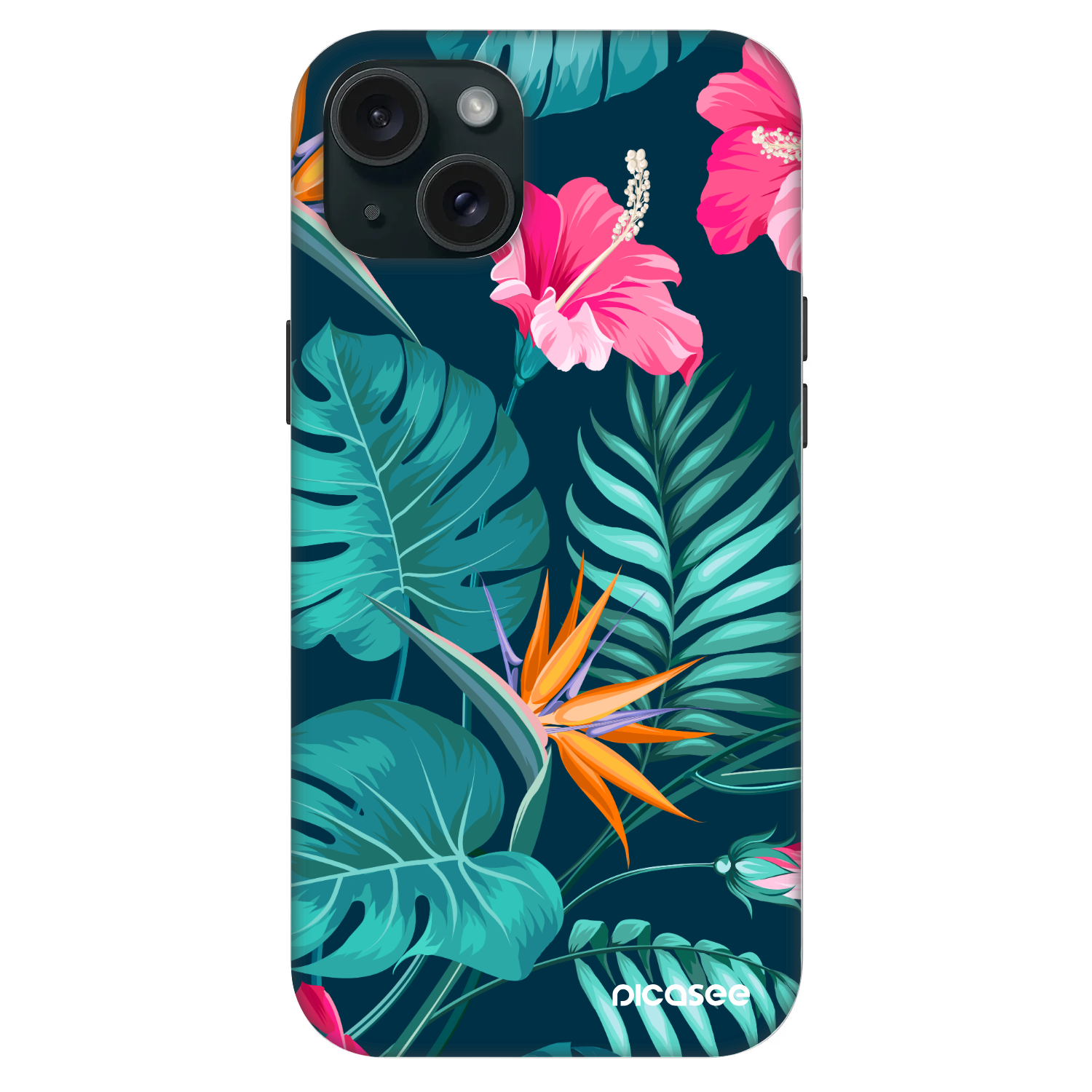 Picasee Fashion Case MagSafe για Apple iPhone 15 Plus - Pink Monstera