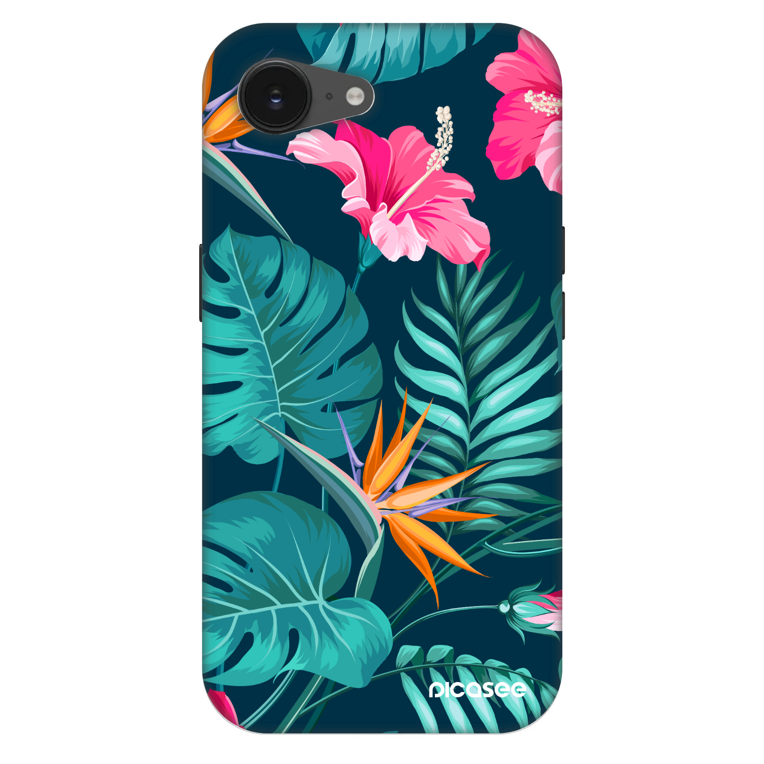 Picasee Fashion Case MagSafe για Apple iPhone 16e - Pink Monstera