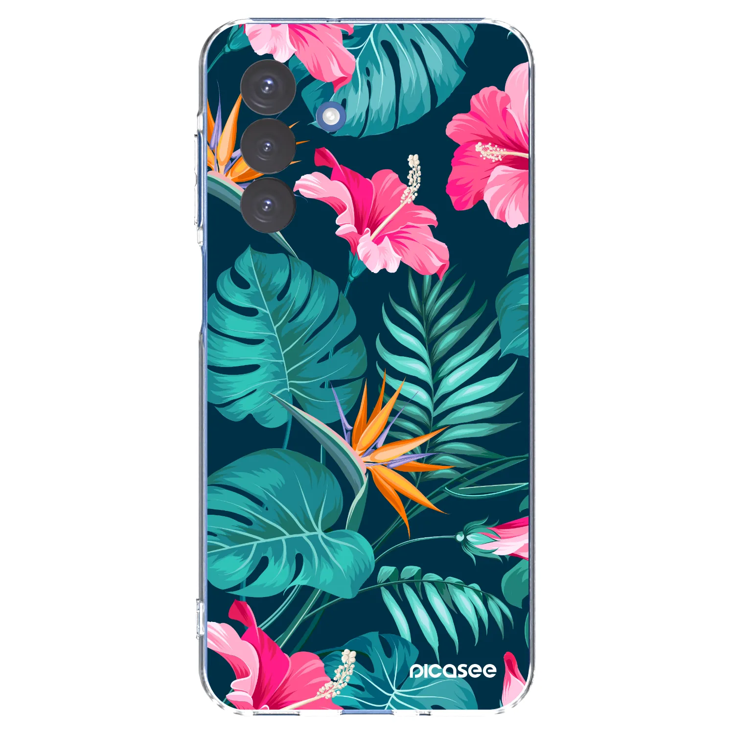 Picasee διαφανής θήκη σιλικόνης Samsung Galaxy A17 5G - Pink Monstera