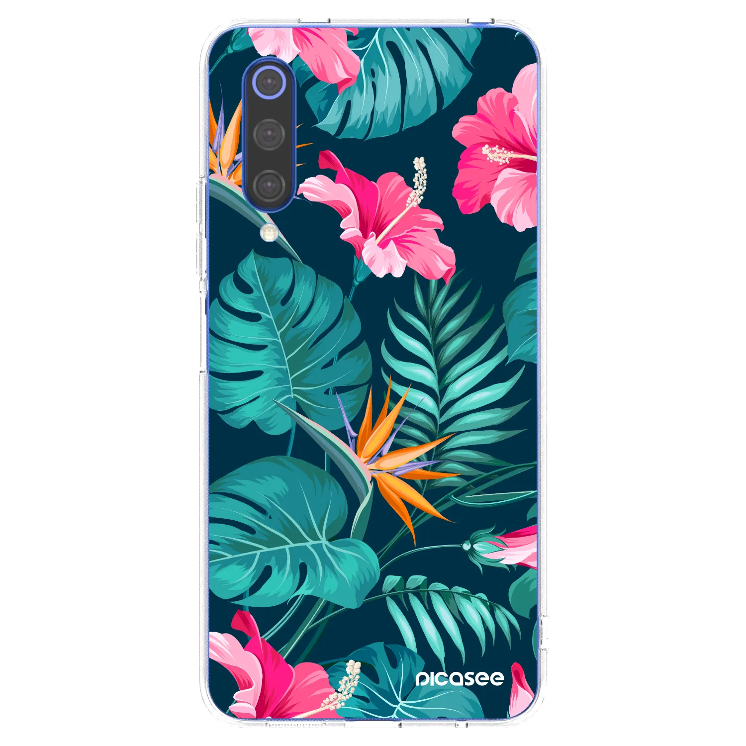 Picasee διαφανής θήκη σιλικόνης Xiaomi Mi 9 SE - Pink Monstera