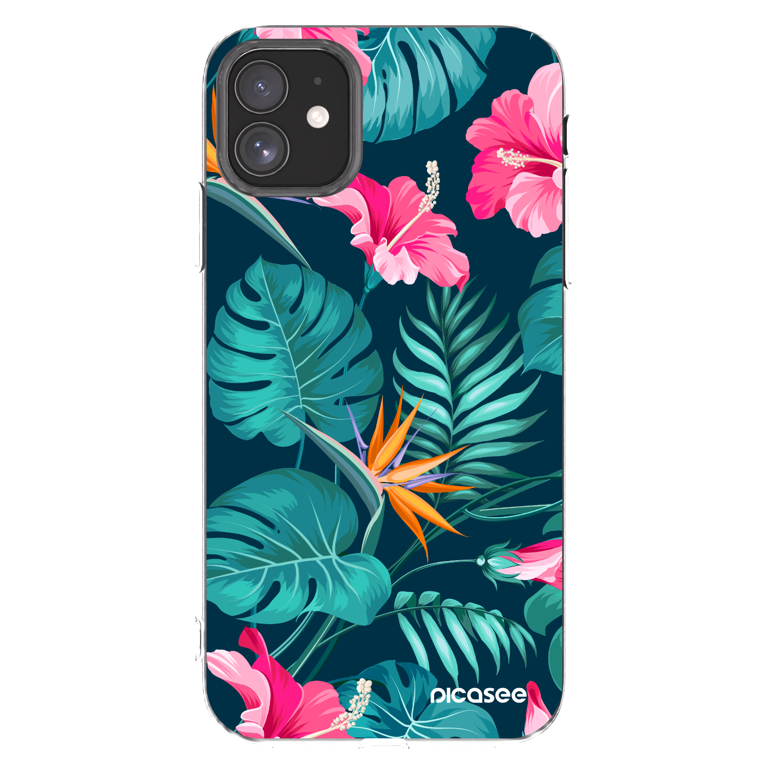 Picasee διαφανής θήκη σιλικόνης Apple iPhone 11 - Pink Monstera