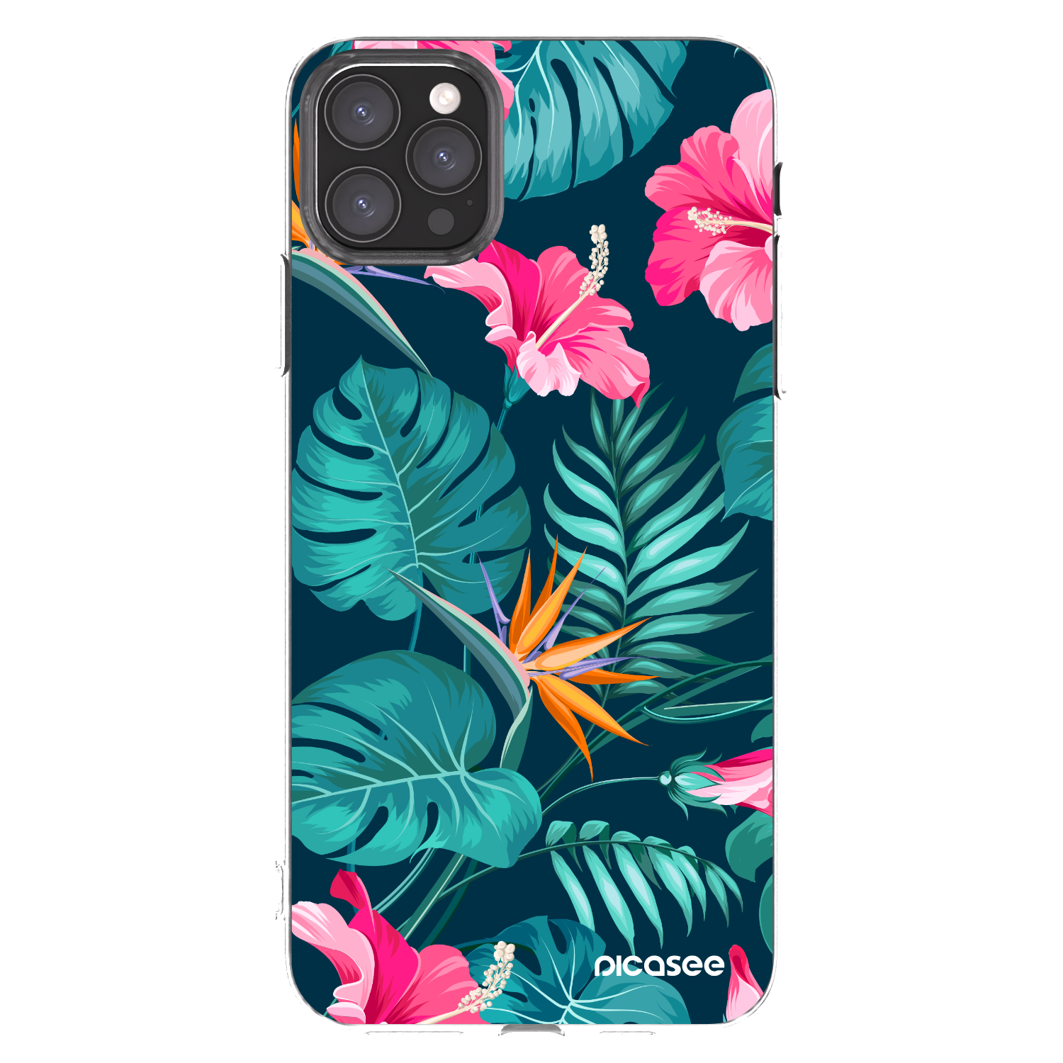 Picasee διαφανής θήκη σιλικόνης Apple iPhone 11 Pro Max - Pink Monstera