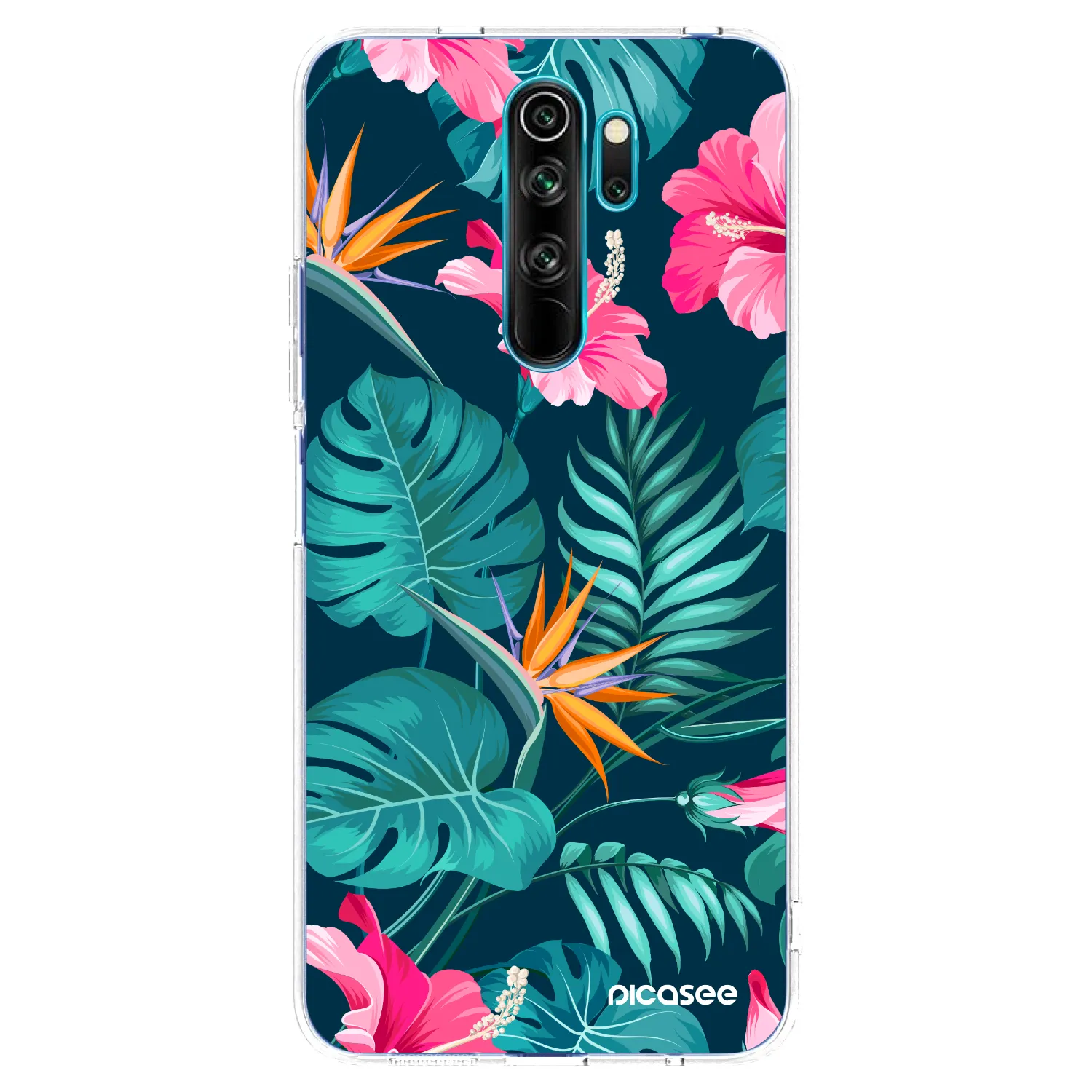 Picasee διαφανής θήκη σιλικόνης Xiaomi Redmi Note 8 Pro - Pink Monstera