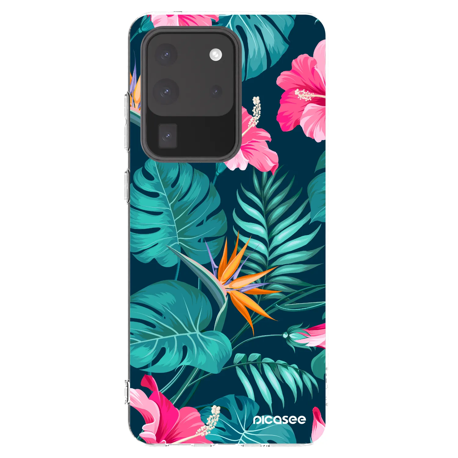 Picasee διαφανής θήκη σιλικόνης Samsung Galaxy S20 Ultra 5G G988F - Pink Monstera
