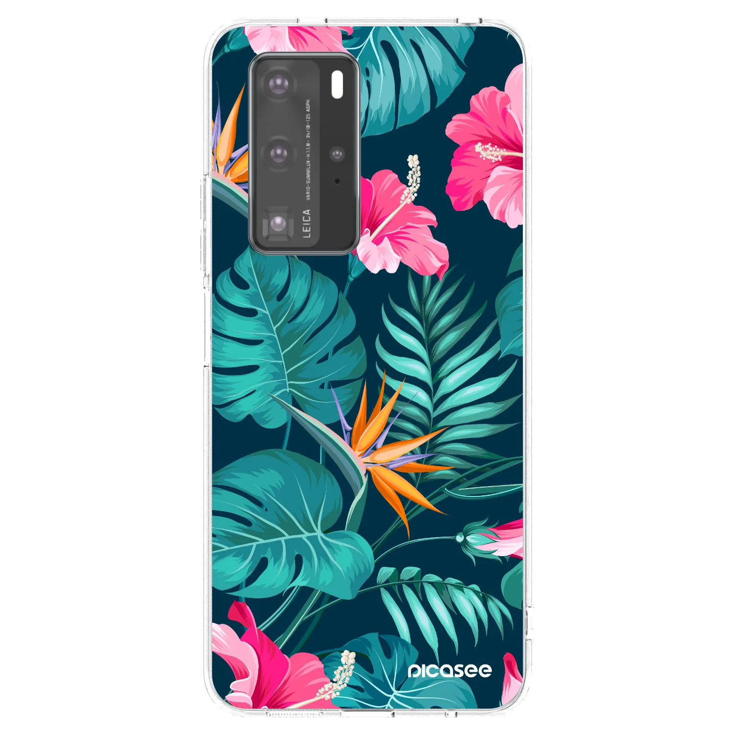 Picasee διαφανής θήκη σιλικόνης Huawei P40 Pro - Pink Monstera