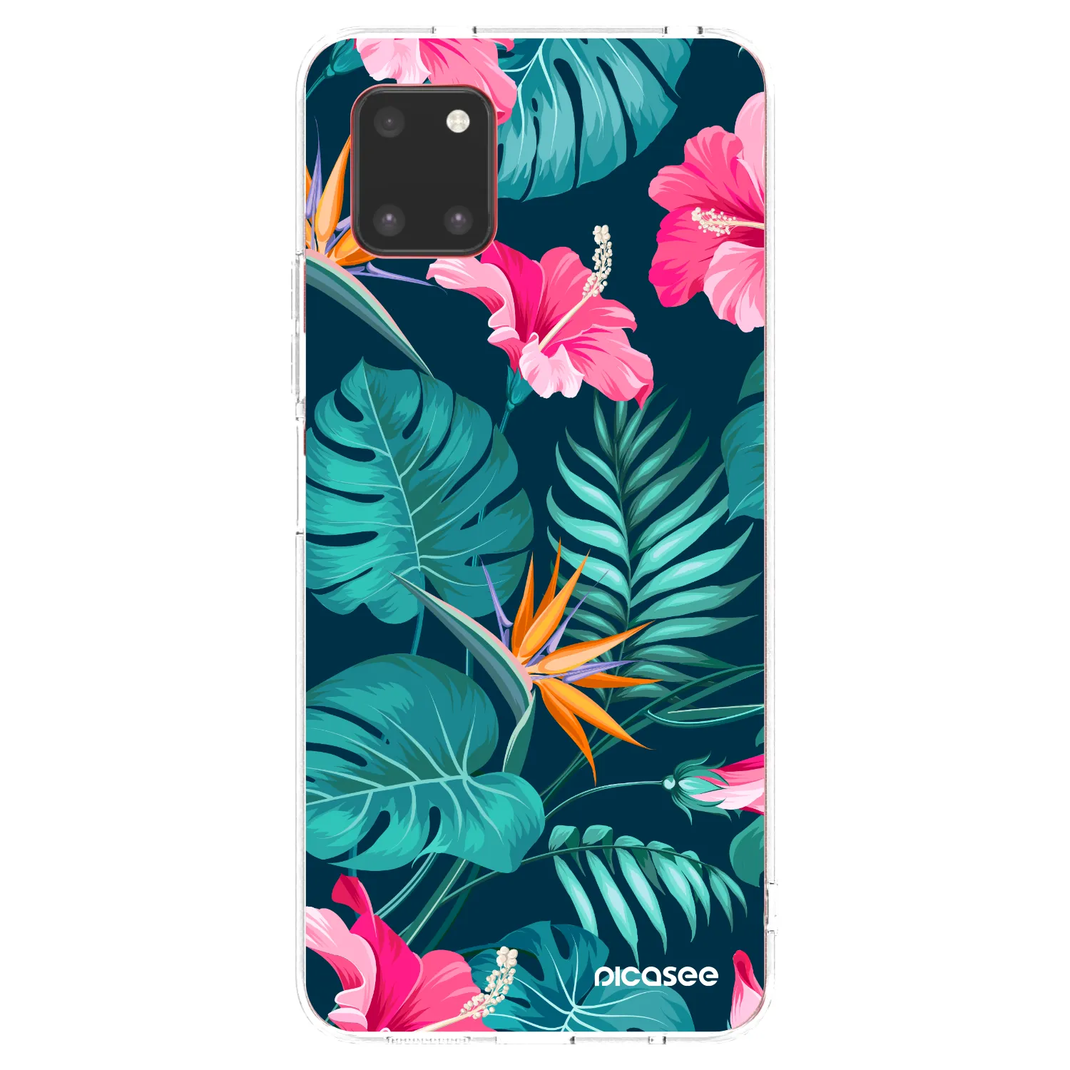 Picasee διαφανής θήκη σιλικόνης Samsung Galaxy Note 10 Lite N770F - Pink Monstera