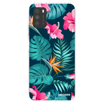 Picasee διαφανής θήκη σιλικόνης Xiaomi Poco M3 - Pink Monstera
