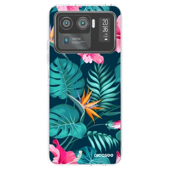 Picasee διαφανής θήκη σιλικόνης Xiaomi Mi 11 Ultra - Pink Monstera