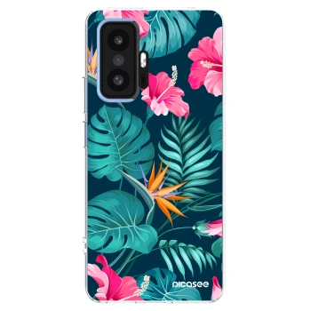 Picasee διαφανής θήκη σιλικόνης Xiaomi 11T Pro - Pink Monstera