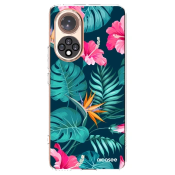Picasee διαφανής θήκη σιλικόνης Huawei Nova 9 - Pink Monstera