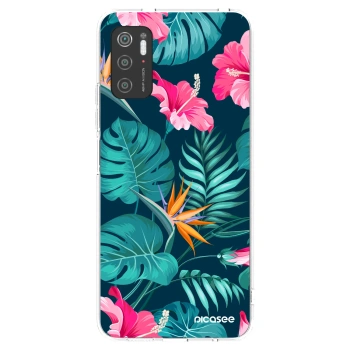 Picasee διαφανής θήκη σιλικόνης Xiaomi Poco M3 Pro 5G - Pink Monstera