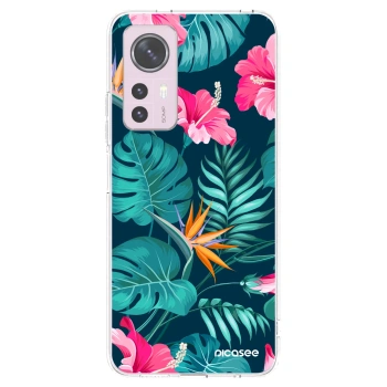 Picasee διαφανής θήκη σιλικόνης Xiaomi 12 - Pink Monstera