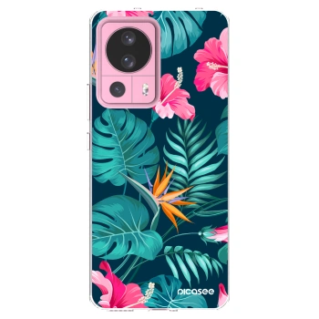 Picasee διαφανής θήκη σιλικόνης Xiaomi 13 Lite - Pink Monstera