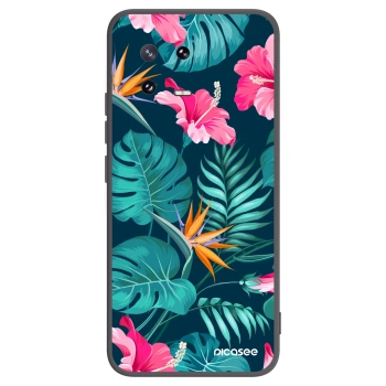Picasee Μαύρη θήκη σιλικόνης για Xiaomi 13 Pro - Pink Monstera