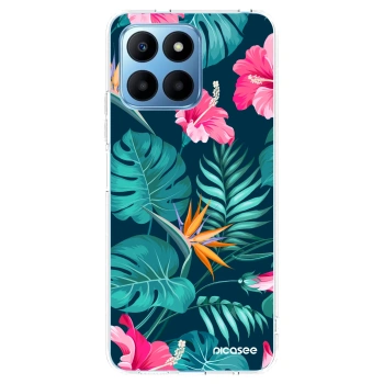 Picasee διαφανής θήκη σιλικόνης Honor 70 Lite - Pink Monstera