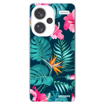 Picasee διαφανής θήκη σιλικόνης Xiaomi Redmi Note 13 Pro+ 5G - Pink Monstera