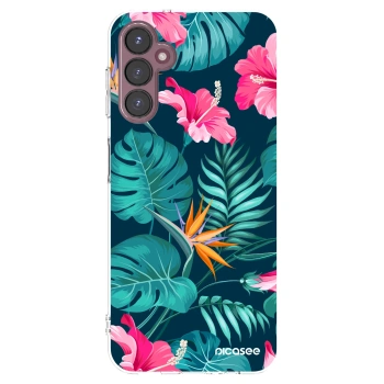 Picasee διαφανής θήκη σιλικόνης Samsung Galaxy A05s A057G - Pink Monstera