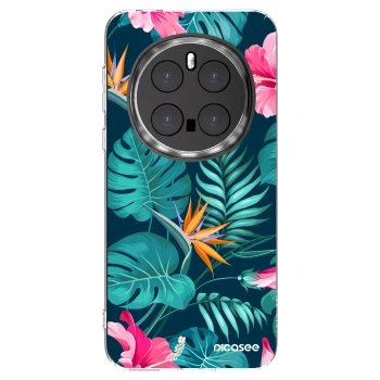 Picasee διαφανής θήκη σιλικόνης Honor Magic7 Pro 5G - Pink Monstera
