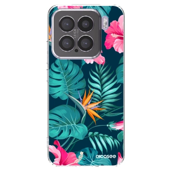 Picasee διαφανής θήκη σιλικόνης Xiaomi 15 - Pink Monstera