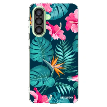 Picasee διαφανής θήκη σιλικόνης Samsung Galaxy A26 5G A266B - Pink Monstera