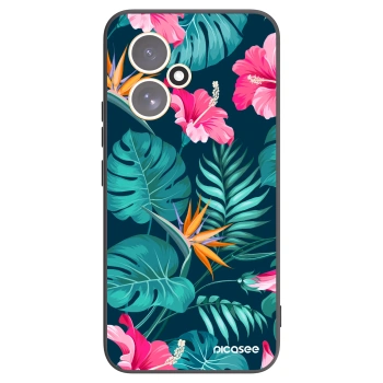Picasee Μαύρη θήκη σιλικόνης για Honor 400 5G - Pink Monstera