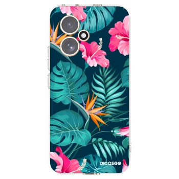Picasee διαφανής θήκη σιλικόνης Honor 400 5G - Pink Monstera