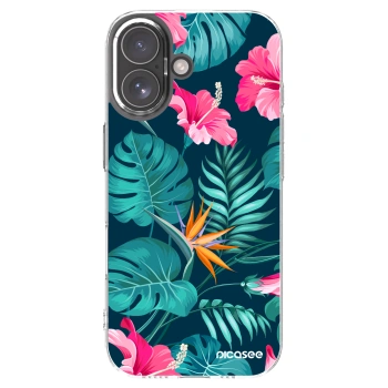 Picasee διαφανής θήκη σιλικόνης Apple iPhone 17 - Pink Monstera