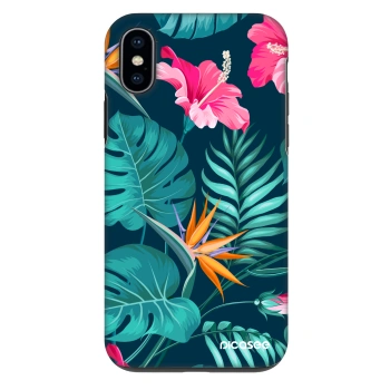 Θήκη για Apple iPhone X/XS - Pink Monstera