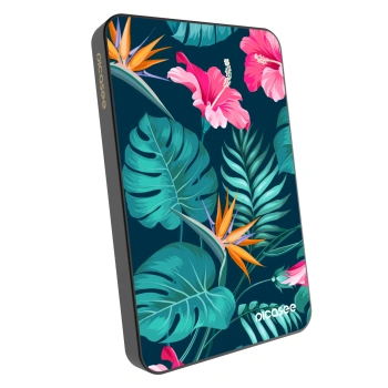 Powerbank με MagSafe 5 000 mAh Γκρί - Pink Monstera